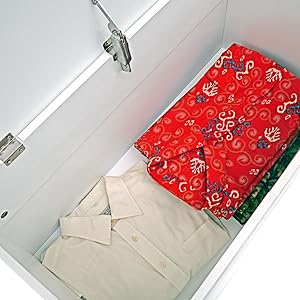 Deuba Baúl de Almacenamiento de Madera Jersey Blanco ...