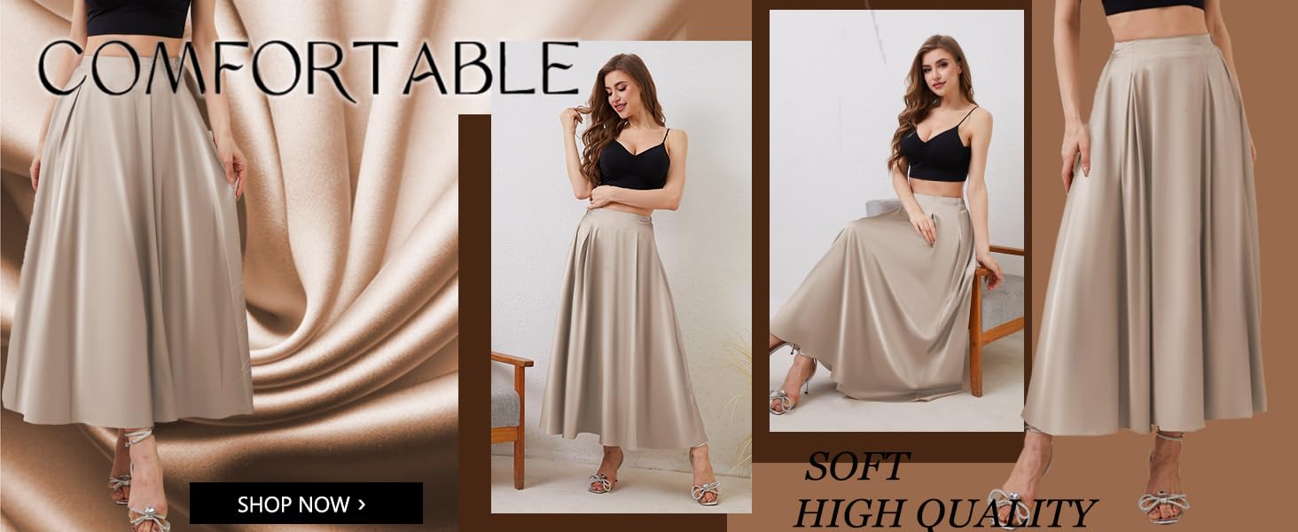 silk skirts for women