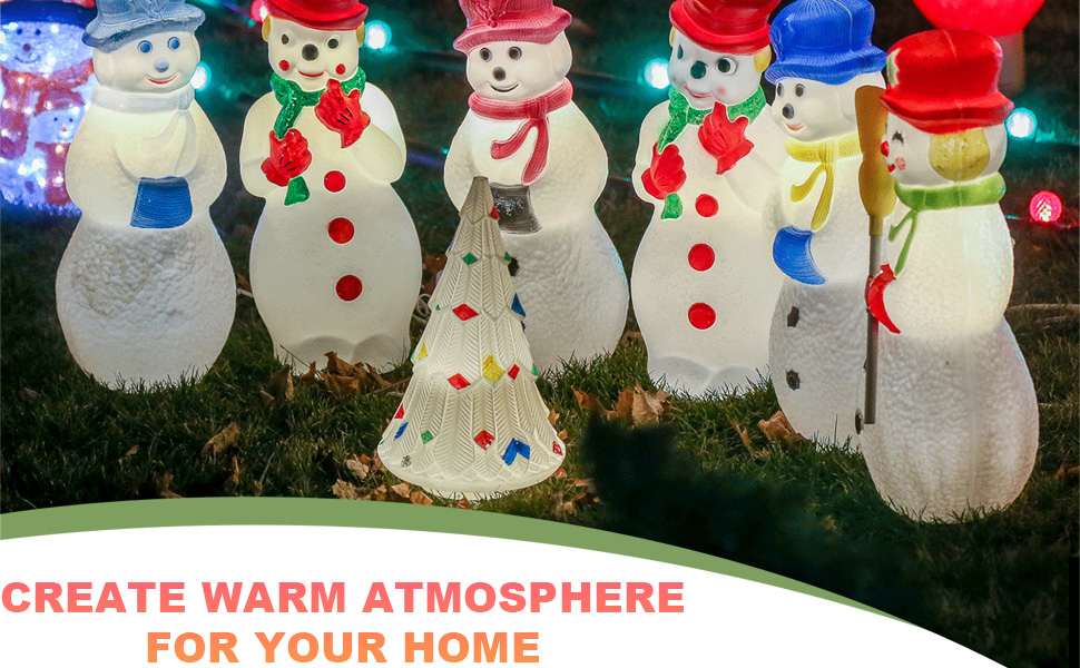 Wellrise 2 Set Christmas Blow Mold Light Kits Outdoor