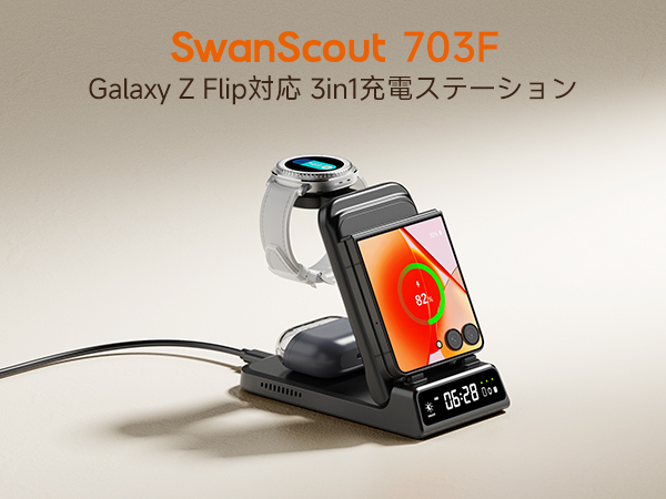 Amazon.co.jp: 【Galaxy Watch専用】Samsung Z Flip対応 3in1