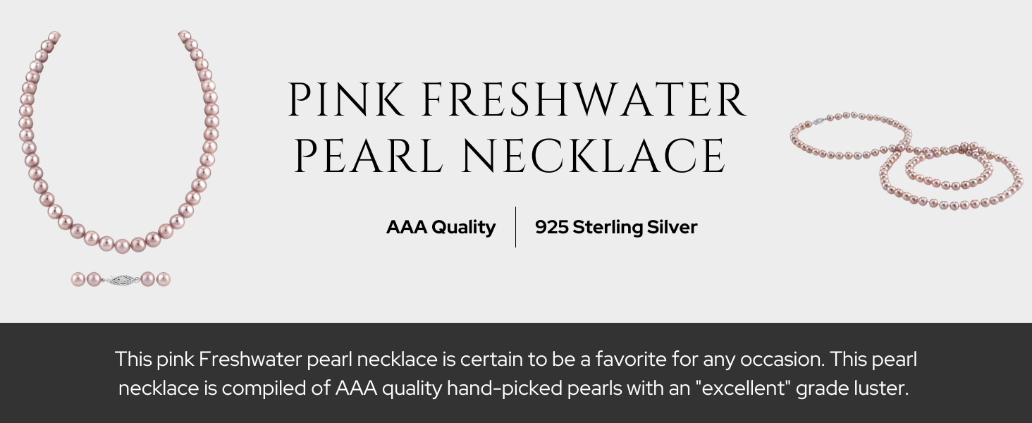 Pink Freshwater Pearl Necklace for Women