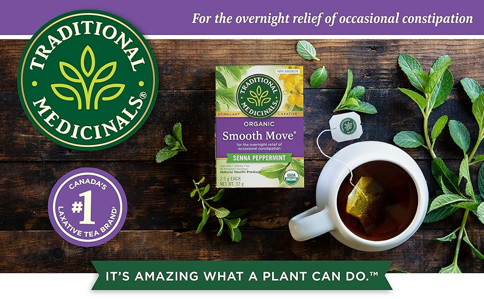 Traditional Medicinals Organic Smooth Move Peppermint Laxative Herbal