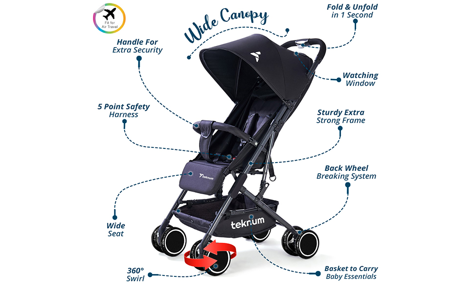 Teknum Yoga Lite Stroller Black