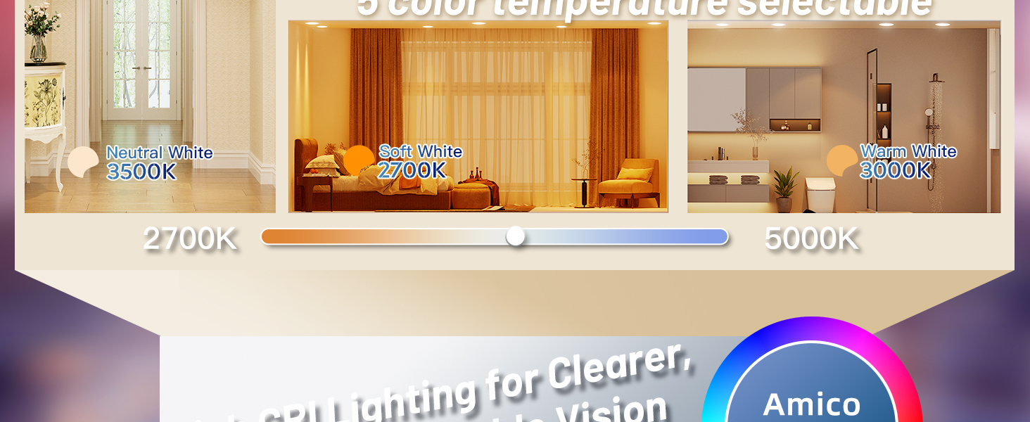 5cct ultra-thin led recessed