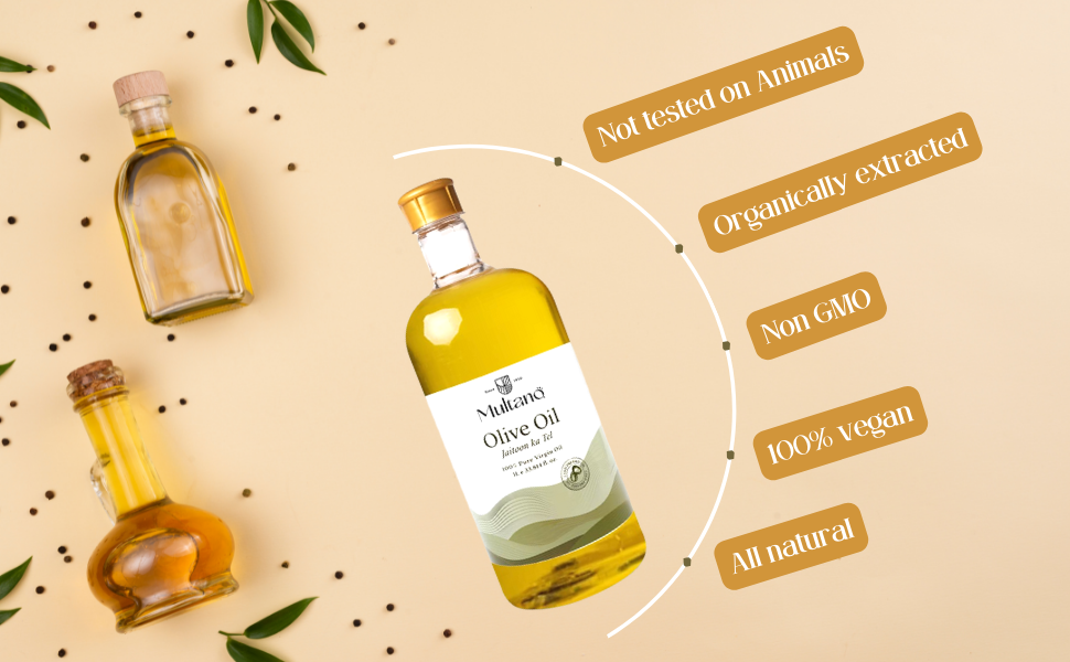 Buy Multano Pro Cold Pressed Virgin Olive Oil, Jaitoon Ka Tel for Hair