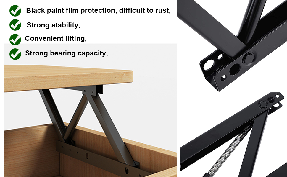 2 Pcs Lift Up Top Coffee Table Hinge,Coffee Table Lift Top Hardware