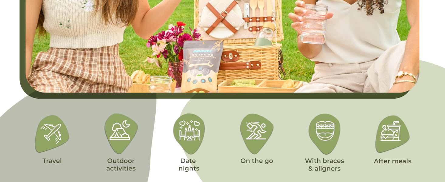 3 in 1 on the go disposable toothbrush