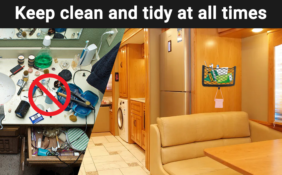 Storage Nets For Campervans,4PCS Elastic Storage Nets Car Storage Net