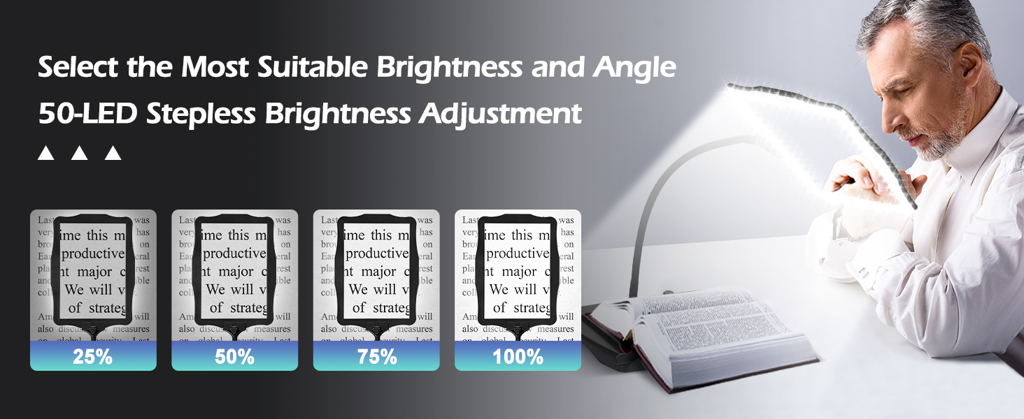 magnifying glass with light and stand