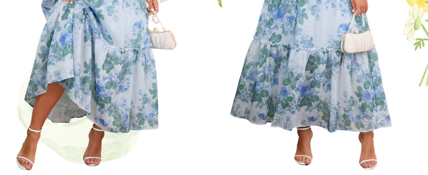plus size maxi dress wedding guest dresses for women long flowy fairy dress woman
