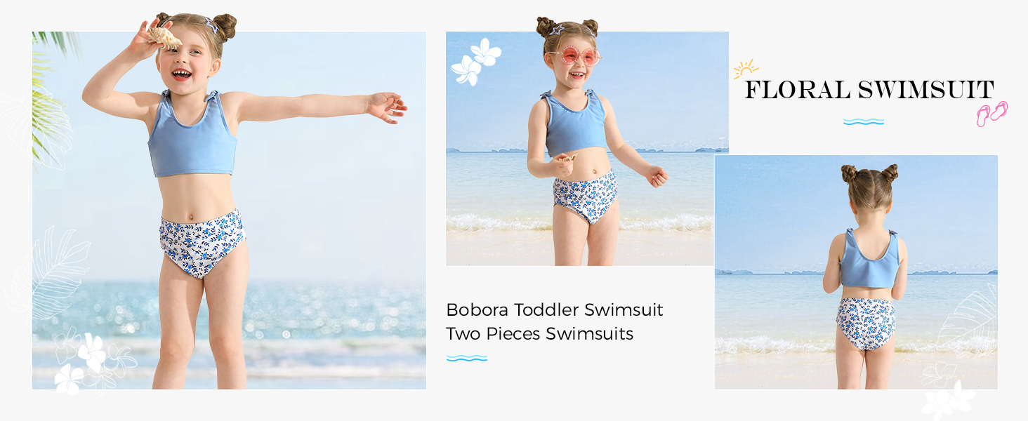 Floral Bathing Suit for Toddler Girl