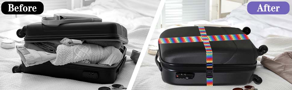 Suitcase Strap Einstellbare Kofferband Kofferanhänger Silikon kofferbänder