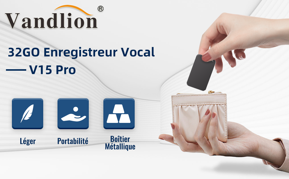 Vandlion 32GB Voice Recorder, Voice Activated Recorder with 35 Hours