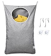 KEEPJOY Hanging Laundry Hamper Bag （grey-1pack）