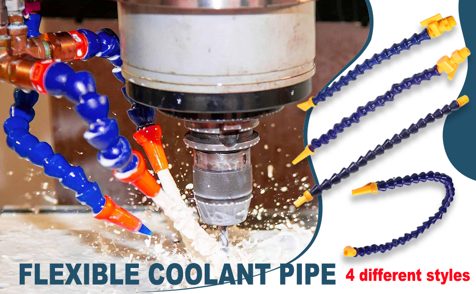 Sourcingap Flat Flexible Oil Coolant Pipe Nozzle 20 1/2BSP Ale