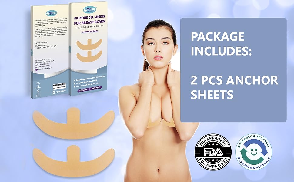 Mua Silicone scar sheets Breast anchor for Breast surgical scars. 2 pcs