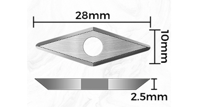10Pcs Tungsten Carbide Cutters Set for Wood Lathe Turning Tools, Include 30x10mm Diamond Pointed Corner and Rounded Corner Diamond 5 Each, Supplied With Screws and Screwdriver 15 rounded corner diamond