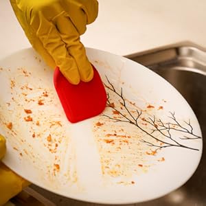 pampered chef scraper cleaning scraper tool non scratch dish scraper plastic plastic grill scraper