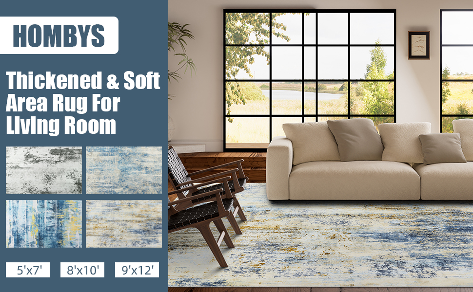 HOMBYS Thickened Memory Foam Area Rug for Living Room and Bedroom - Large Soft Modern Floor Carpet for Indoor, Beige 0d463240 96db 4196 Ab57 F459cc59a9c4. CR0,0,970,600 PT0 SX970 V1