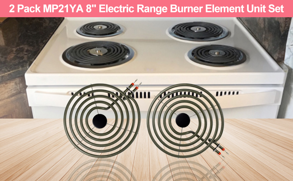 LXun Upgraded 2 Pack MP21YA 8" Electric Range Burner