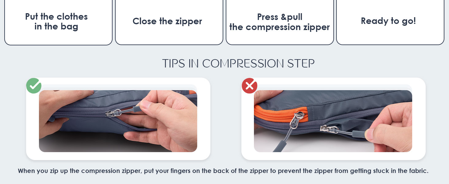 compression packing cubes