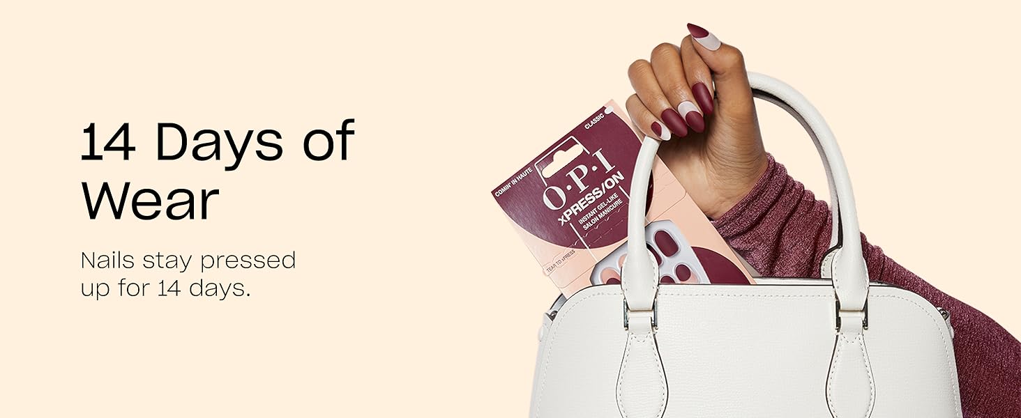 OPI xPress/ON Press On Nails Professional Quality Lasts Up to 14 Days of Wear