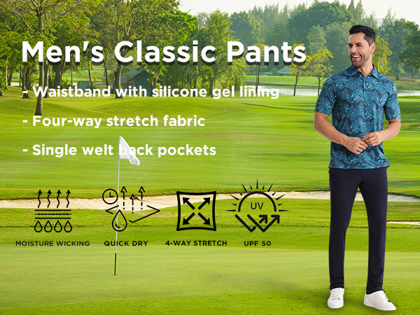 Amazon.com: Golthan Men's Classic-Fit Stretch Golf Pant