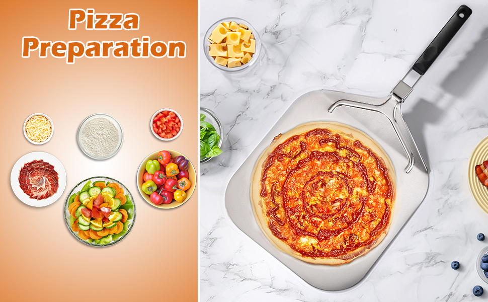 4-in-1 Pizza Peel Spatula Set for Baking Homemade