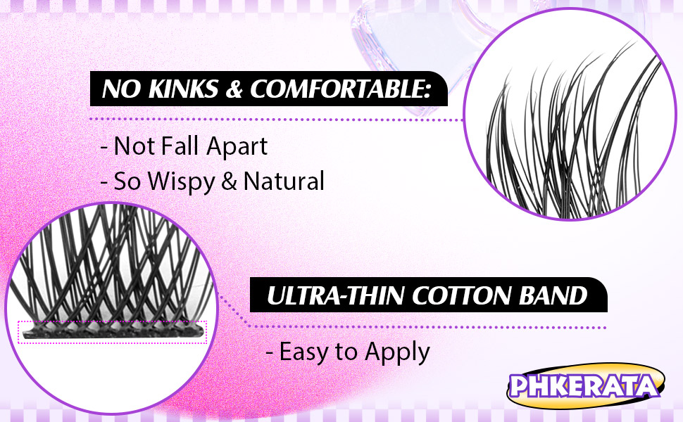 Wispy Cluster Lashes Natural Individual Eyelashes Kit