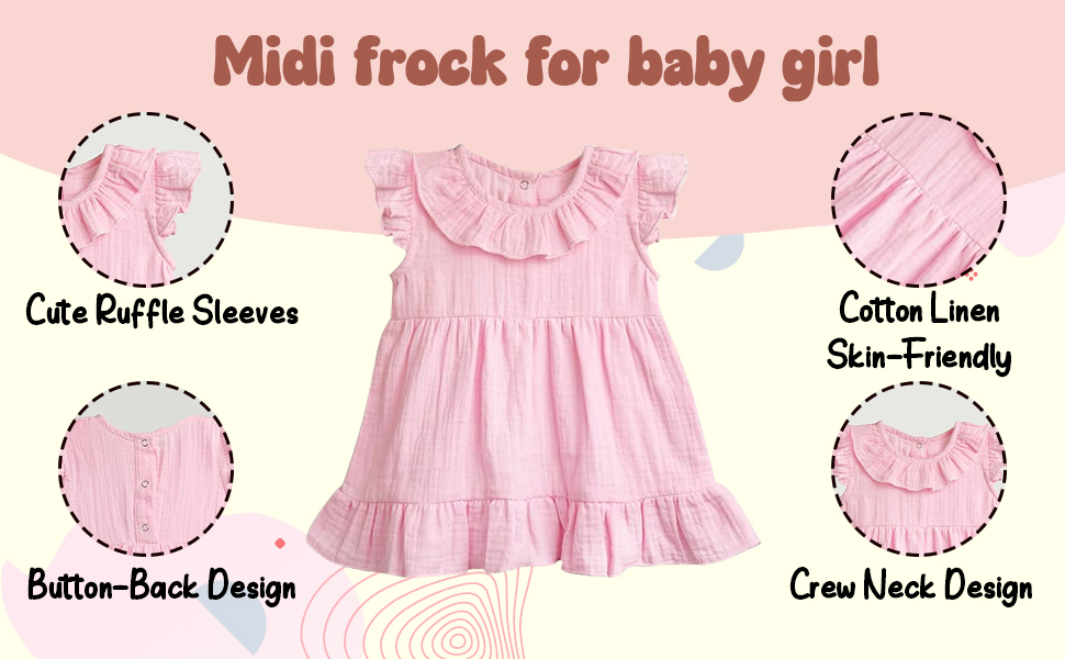 Baby Girls Midi Knee Frocks SPN-MC368P