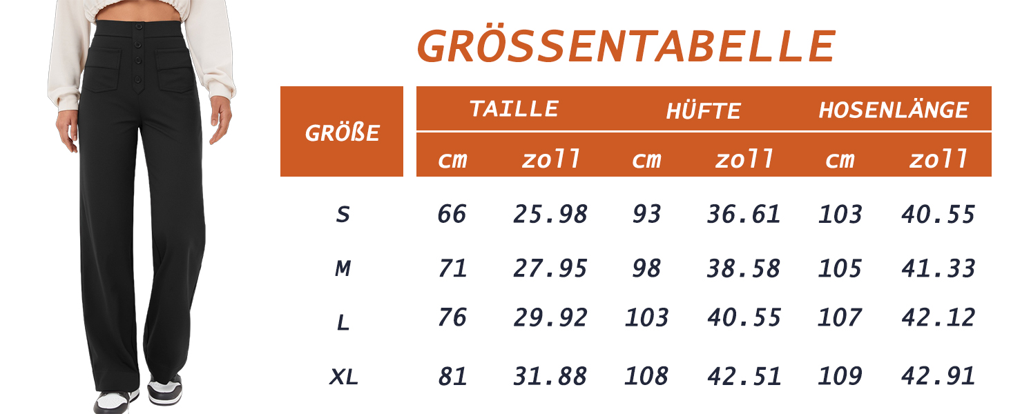 Gerade Damenhosen