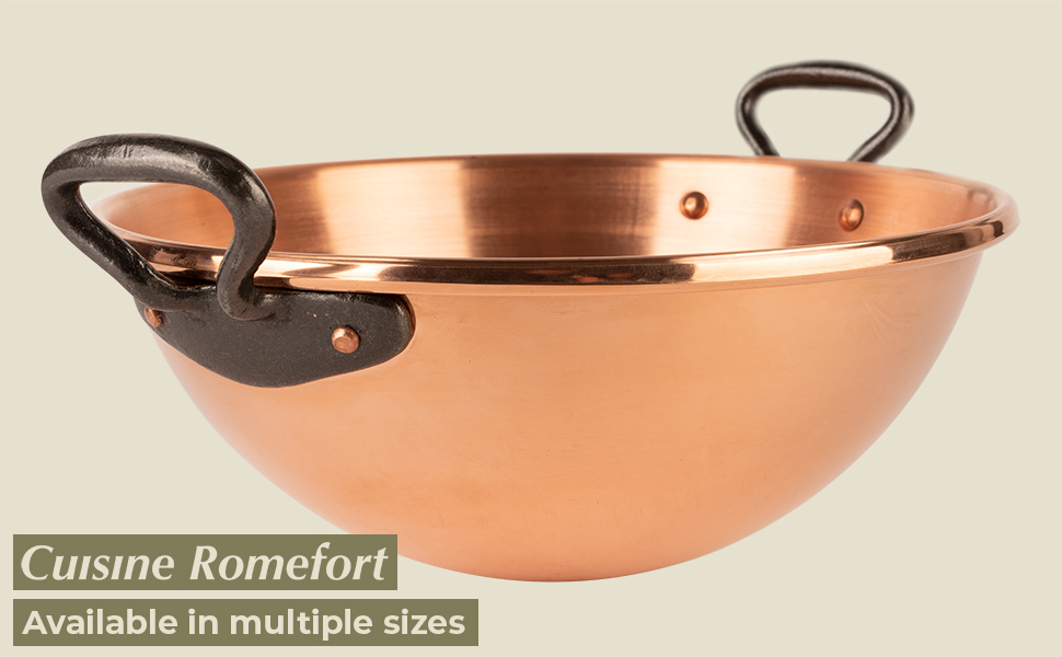 Cuisine Romefort pure copper whipping bowl 12.6 in, 6.3