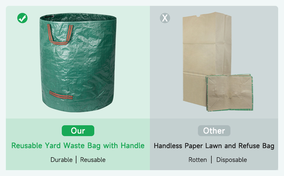 GreatBuddy 72 Gallon Reusable Yard Waste Bag, Heavy Duty