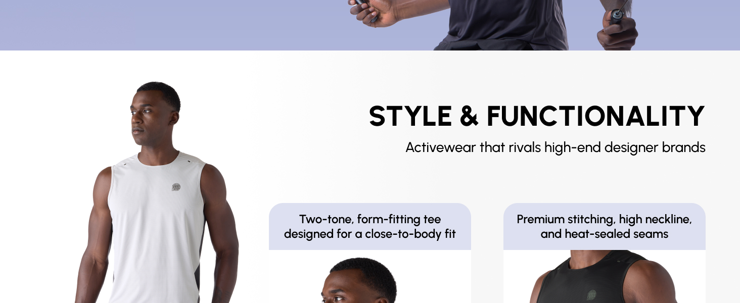 Future Planet Men's Horizon Quick-Dry Performance Sport Athletic Active Outdoor Muscle Tee Tank Top