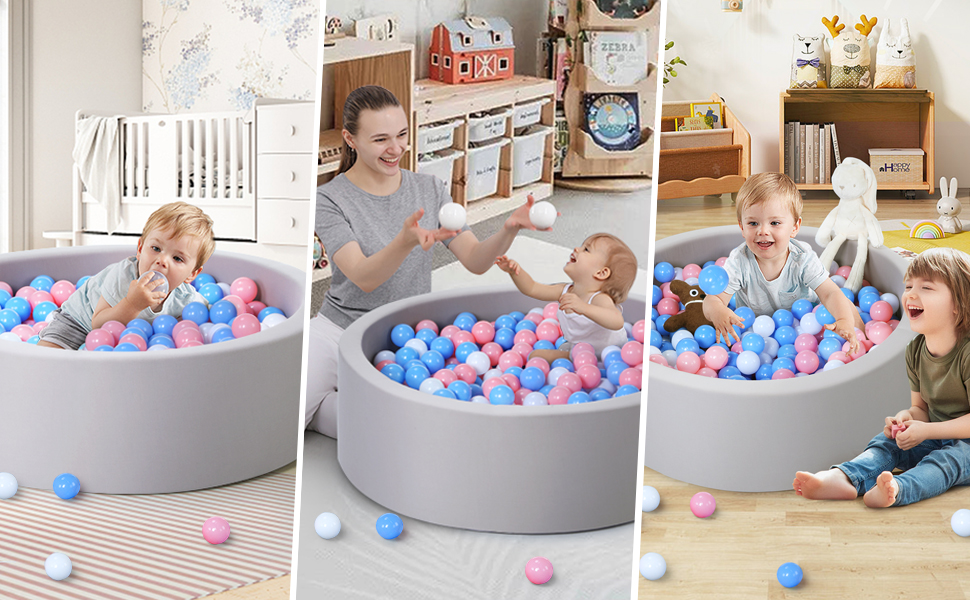 Strenkitech Foam Ball Pit for Toddlers, 35 x 11 in Memory