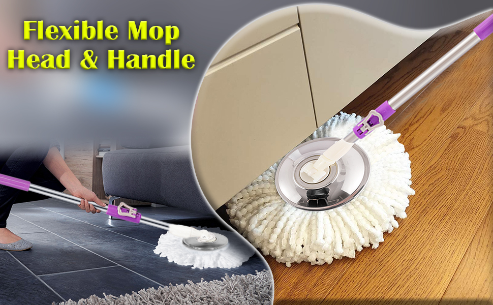 mops,cleaning,floors,handle spinning head,stick,industrial,commercial,bathroom,cotton,360 rotating