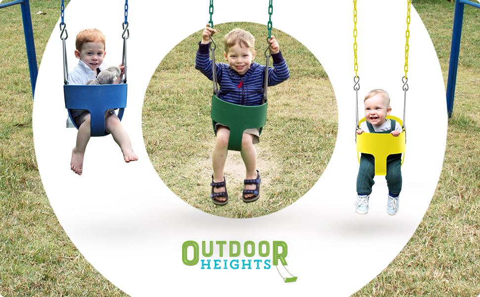 Swing set infant seat High Back Full Bucket Toddler Swing Seat & Baby Swing Seat