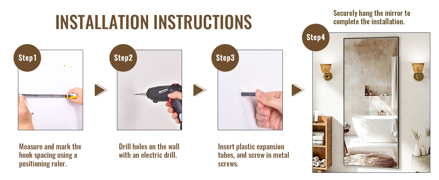 68"x 24" Full Length Mirror with Stand, ... 20 mirror full length with stand