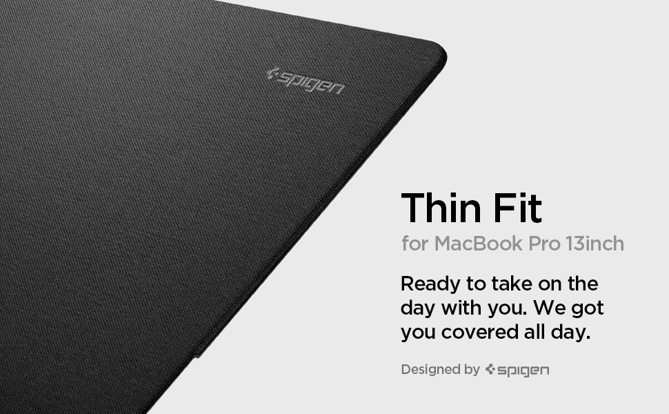 Spigen Thin Fit Fabric Back Cover Case for MacBook Pro 13 inch(2022/2020) - Black