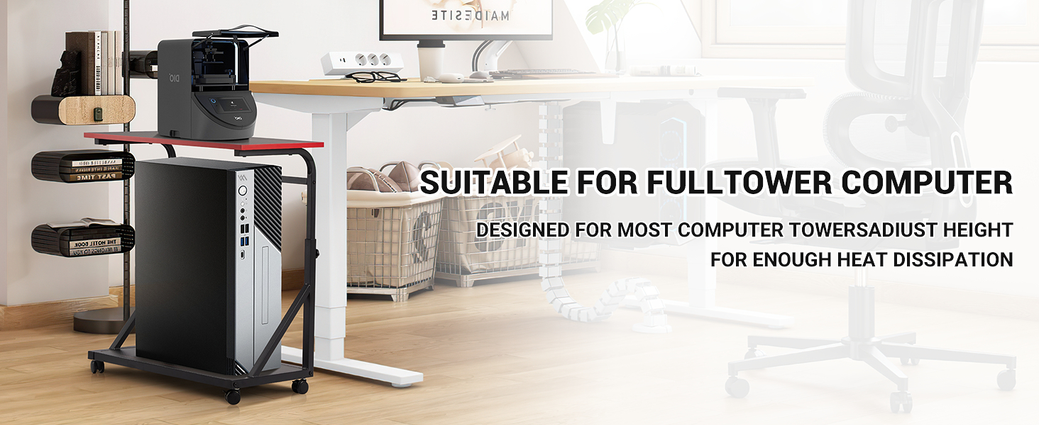 SUITABLE FOR FULLTOWER COMPUTER Designed for most computer towersAdiust height for enough heat