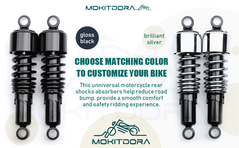 MoKitDora Motorcycle Rear Harley Lowering Slammer Shock 10.5”/267mm Universal Rear