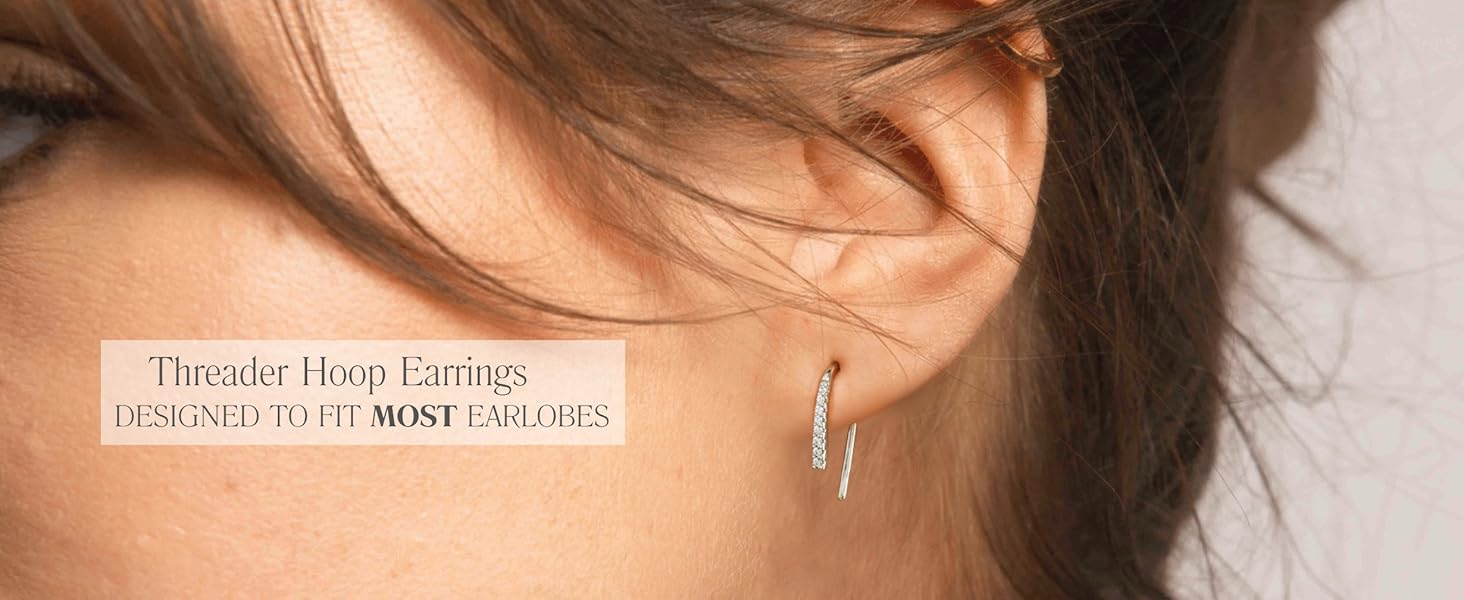threader hoop earring