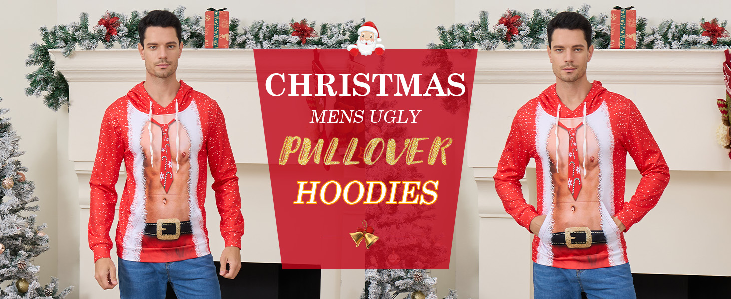 ugly christmas hoodie men