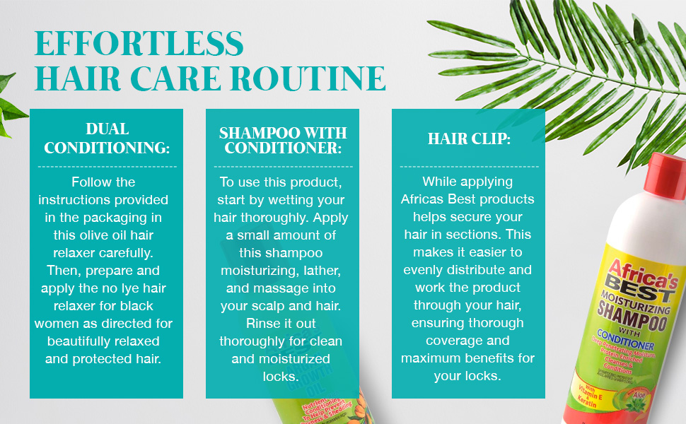 Africa's Best No-Lye Relaxer Moisturizing Shampoo Conditioner