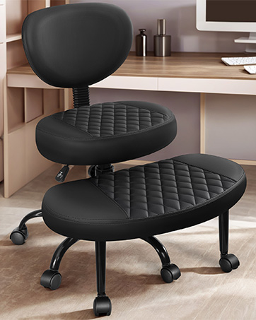Amazon.com: AtHope Ergonomic Cross Legged Office Chair with Wheels