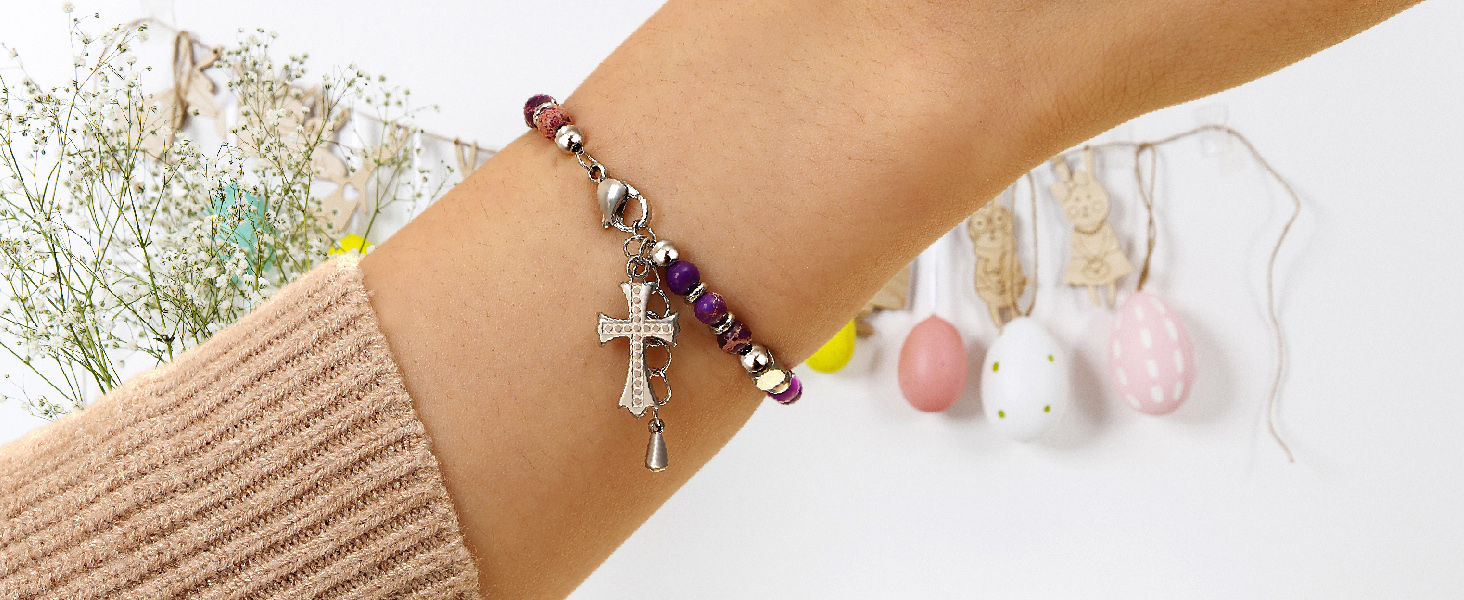 cross bracelet for girls women, stocking stuffers for teens, Christmas gifts for girls