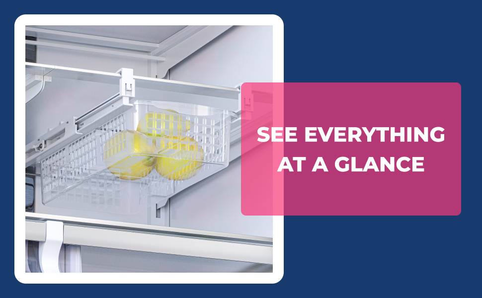 Skywin Fridge Drawer Organizer Pull Out, Hanging Drawer