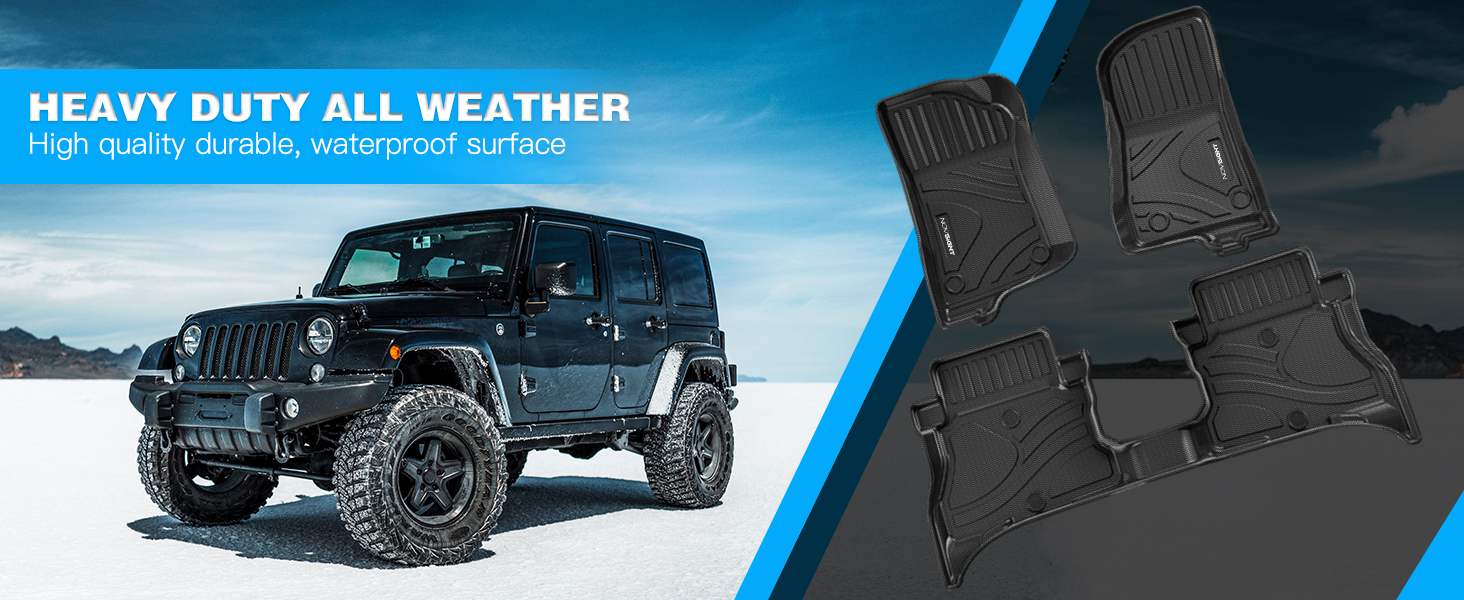 Floor Mats for Jeep Wrangler 4XE 2021 2022 2023, NOVSIGHT
