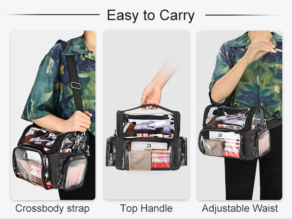 Easy to Carry, Crossbody strap, Top handle, Adjustable Waist
