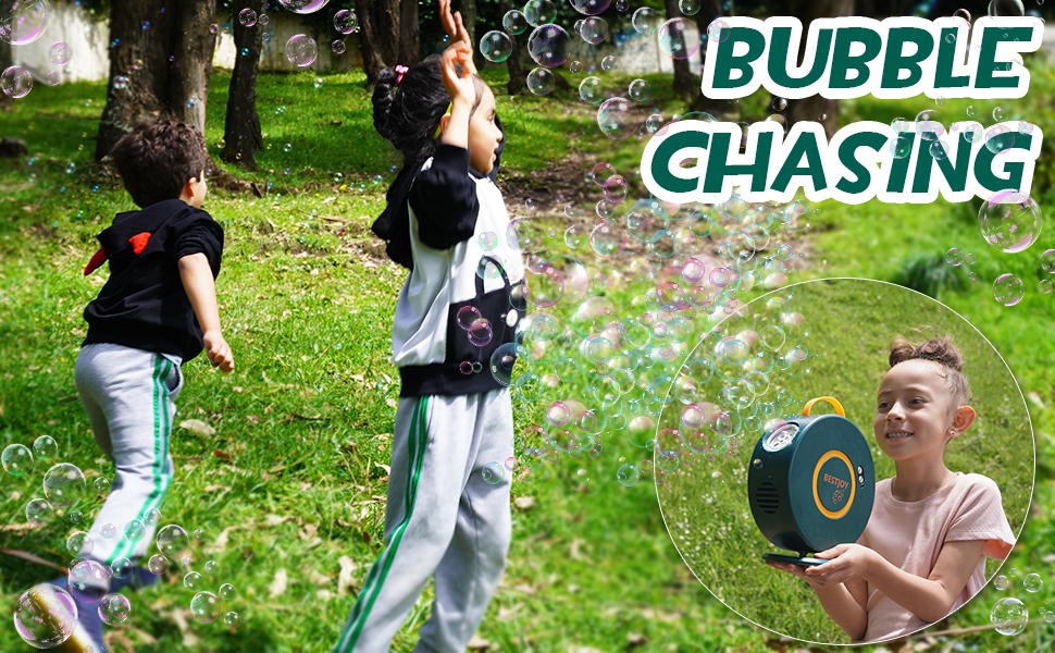 Bubble Machine Rechargeable Bubbles Blower for Kids